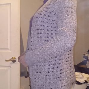 D k n y crochet  cardigan ladies large